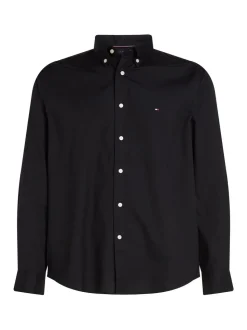 Tommy Hilfiger Black Regular Fit Flex Poplin Shirt