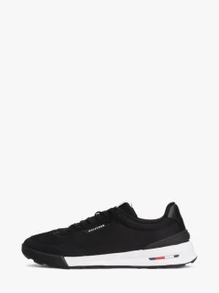 Tommy Hilfiger Black Retro Textured Mesh Trainers