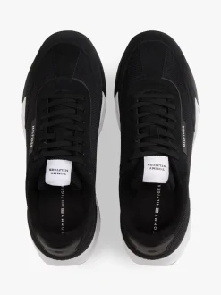 Tommy Hilfiger Black Retro Textured Mesh Trainers