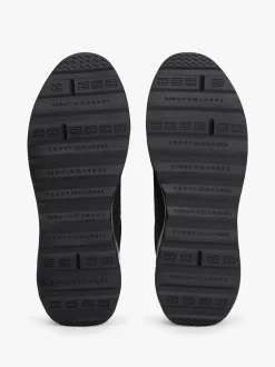 Tommy Hilfiger Black Retro Textured Mesh Trainers
