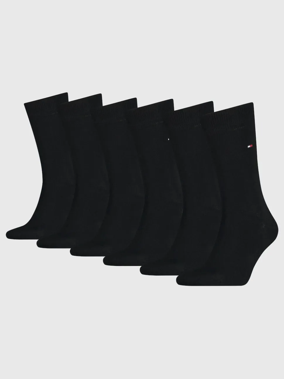 Tommy Hilfiger Black Stretch Cotton Socks 6 Pack