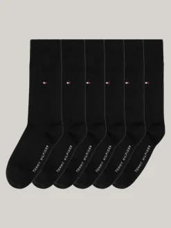 Tommy Hilfiger Black Stretch Cotton Socks 6 Pack