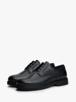Tommy Hilfiger Black Ultra Lightweight Leather Derby Shoes