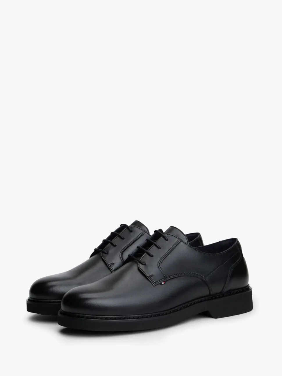 Tommy Hilfiger Black Ultra Lightweight Leather Derby Shoes