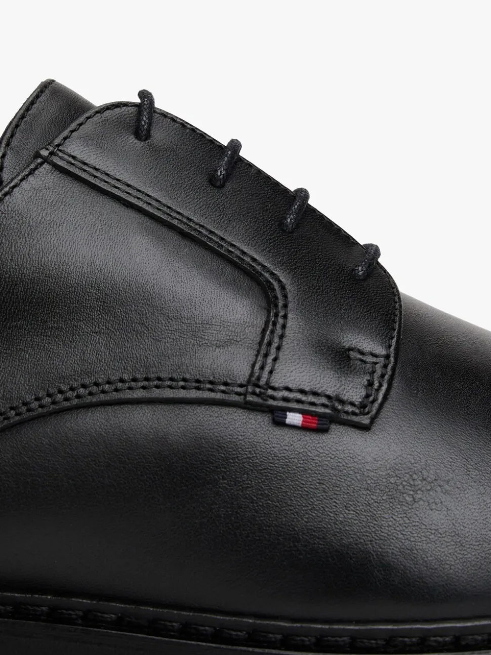 Tommy Hilfiger Black Ultra Lightweight Leather Derby Shoes