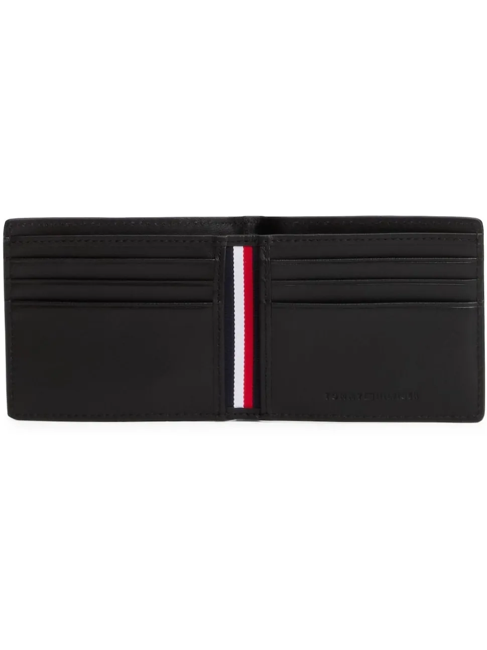Tommy Hilfiger Black Woven Leather Wallet