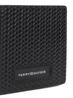 Tommy Hilfiger Black Woven Leather Wallet