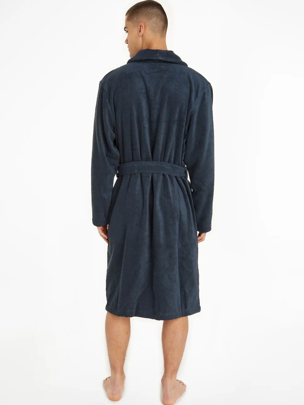 Tommy Hilfiger Blue 100% Cotton Icon Bathrobe