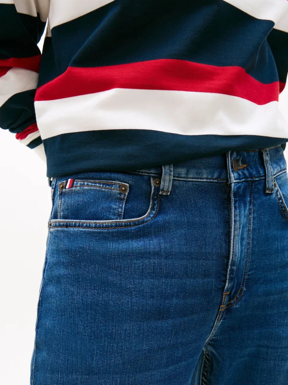 Tommy Hilfiger Blue Bleecker Stretch Cotton Slim Jeans