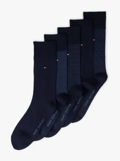 Tommy Hilfiger Blue Classic Socks 5 Pack Gift Box