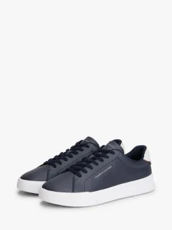 Tommy Hilfiger Blue Court Essential Leather Trainers