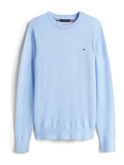Tommy Hilfiger Blue Crew Neck Jumper With Cashmere