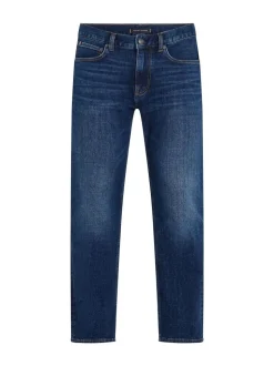 Tommy Hilfiger Blue Denton Whiskered Straight Leg Jeans
