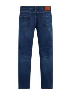 Tommy Hilfiger Blue Denton Whiskered Straight Leg Jeans