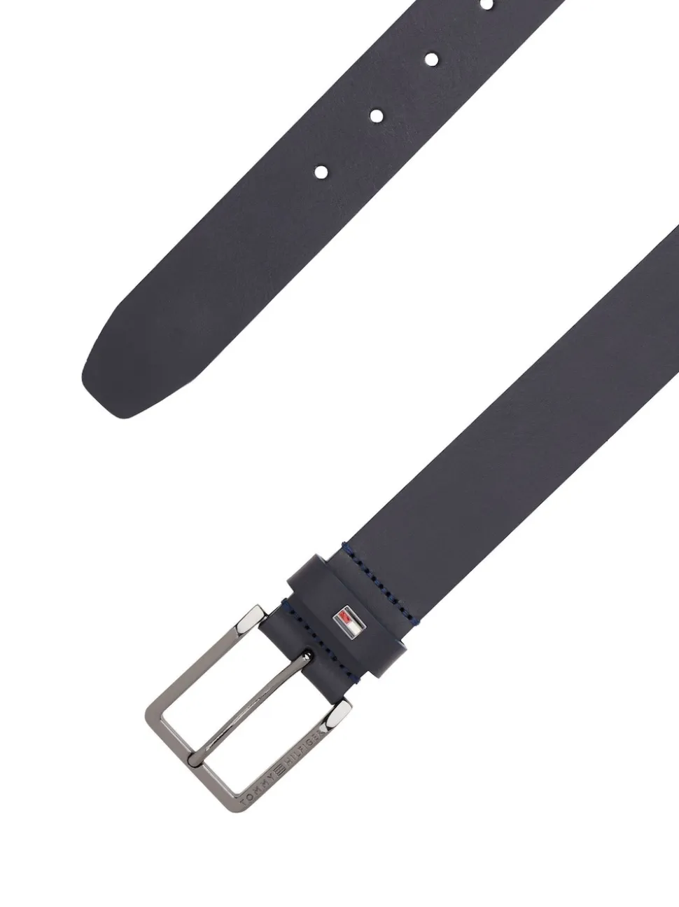 Tommy Hilfiger Blue Enamel Flag Leather Belt