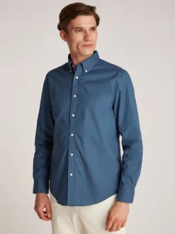 Tommy Hilfiger Blue Flex Regular Fit Poplin Shirt