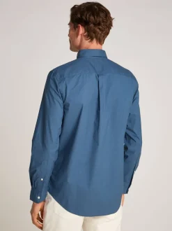 Tommy Hilfiger Blue Flex Regular Fit Poplin Shirt