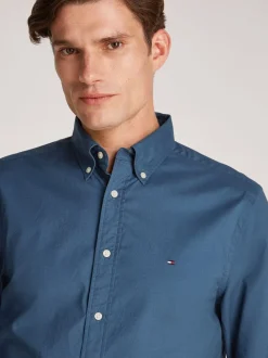 Tommy Hilfiger Blue Flex Regular Fit Poplin Shirt