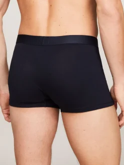 Tommy Hilfiger Blue Original Logo Waistband Trunks 3 Pack