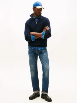 Tommy Hilfiger Blue Whiskered Regular Straight Leg Jeans