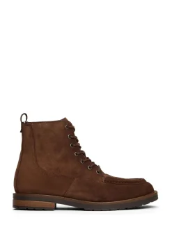 Tommy Hilfiger Brown Cleat Suede Moc Toe Boots
