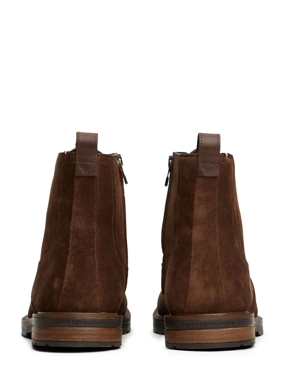 Tommy Hilfiger Brown Cleat Suede Moc Toe Boots
