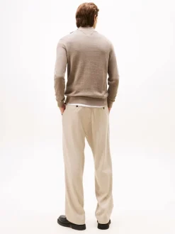 Tommy Hilfiger Brown Half-Zip Jumper With Cashmere