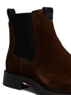 Tommy Hilfiger Brown Lightweight Suede Chelsea Boots
