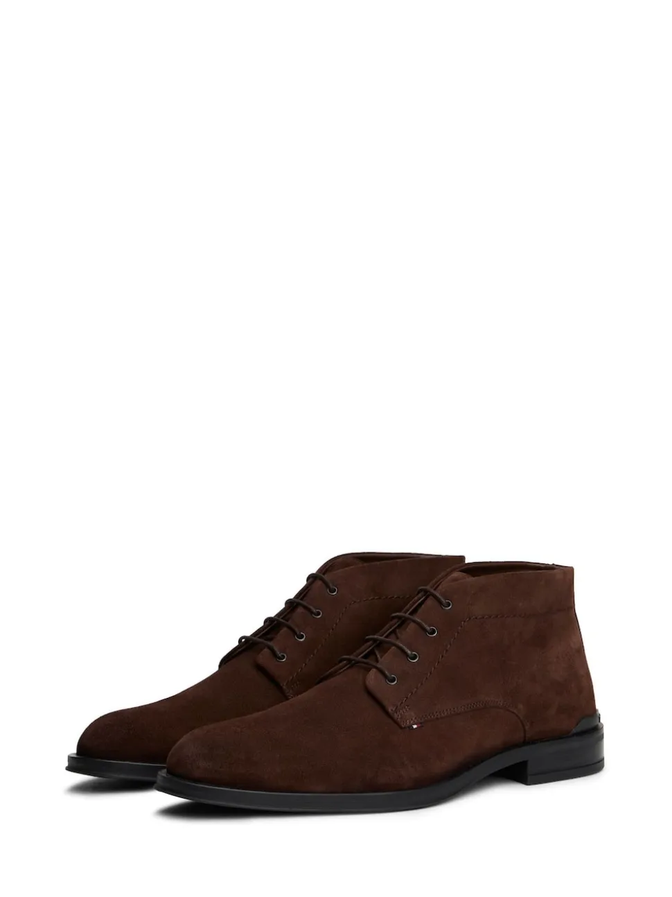Tommy Hilfiger Brown Suede Lace-Up Boots