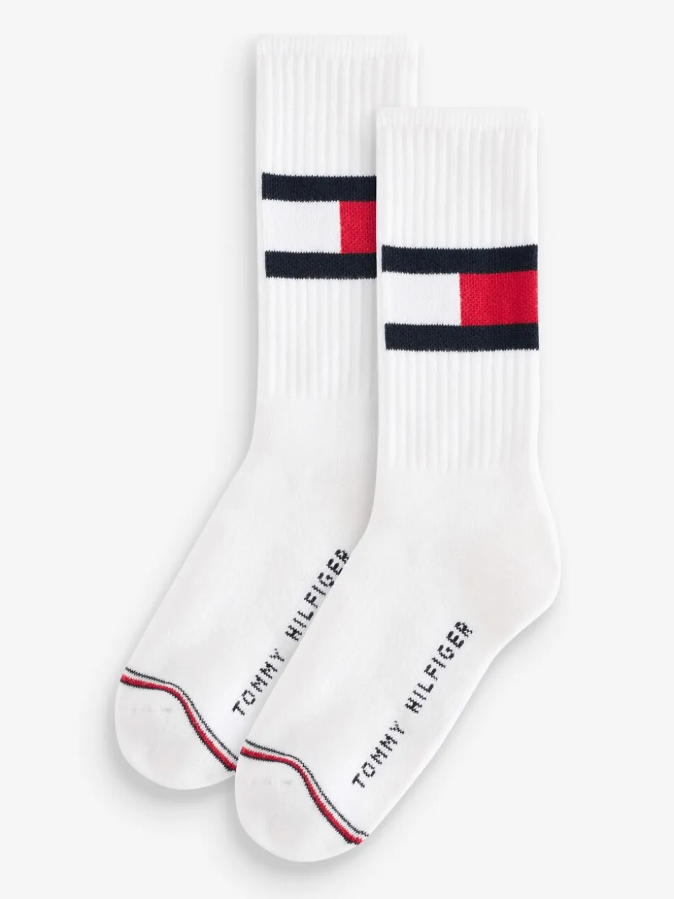 Tommy Hilfiger Flag White Socks 2 Pack