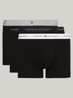 Tommy Hilfiger Grey Blue Signature Cotton Essential Boxers 3 Pack