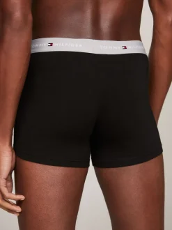 Tommy Hilfiger Grey Blue Signature Cotton Essential Boxers 3 Pack