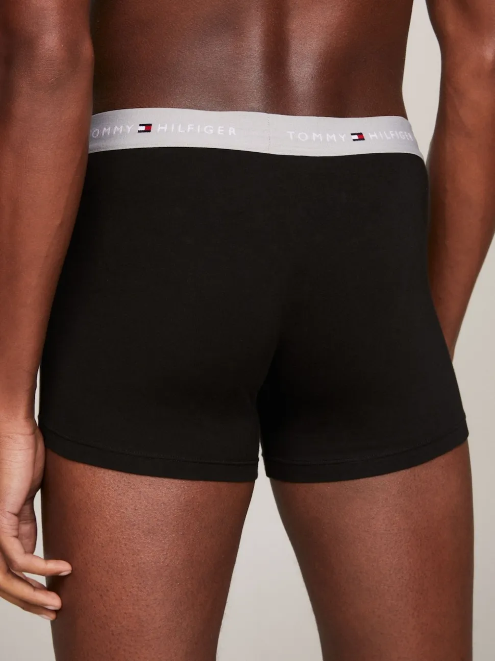Tommy Hilfiger Grey Blue Signature Cotton Essential Boxers 3 Pack