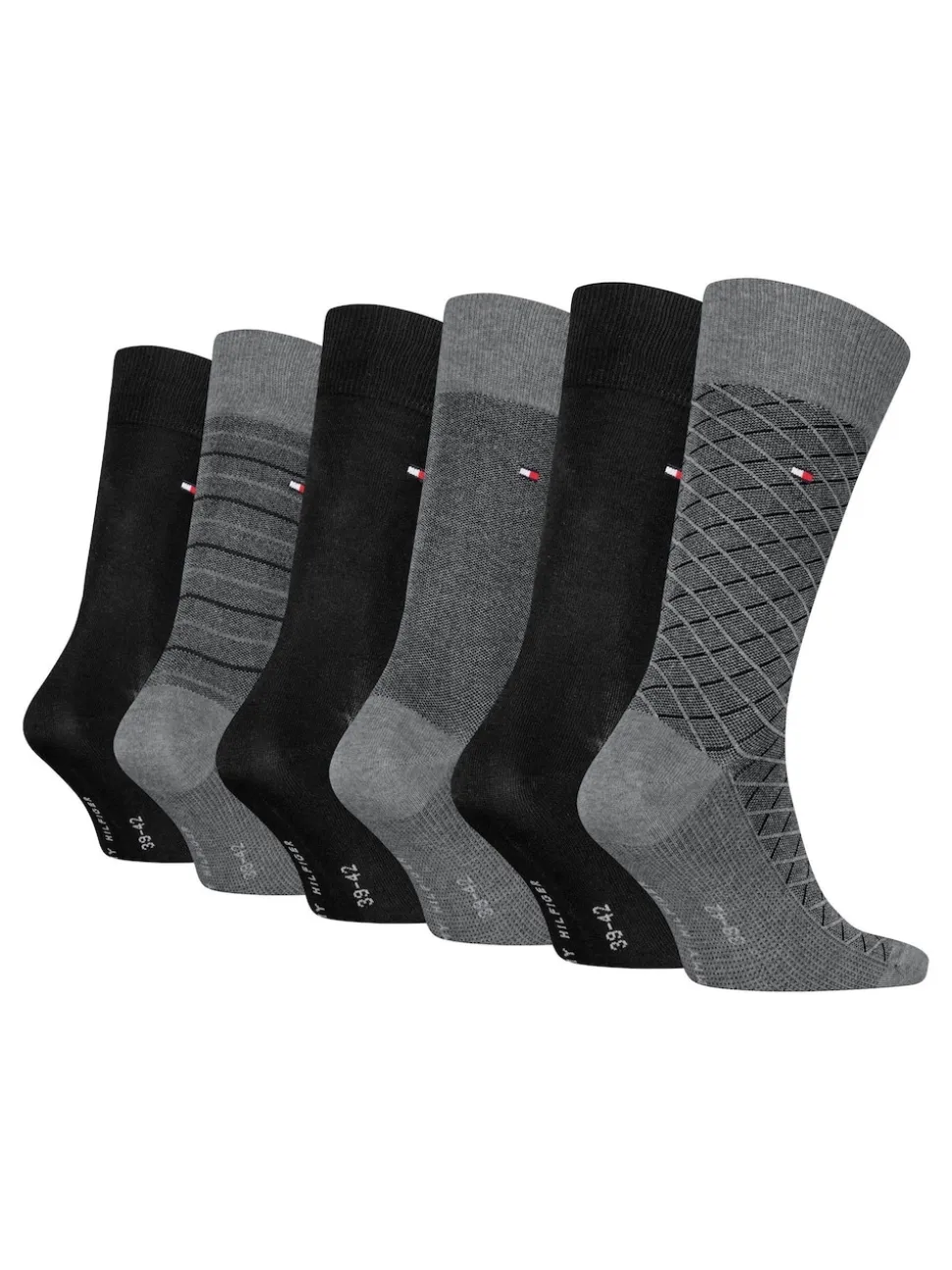 Tommy Hilfiger Grey Classic Socks 6 Pack Gift Box