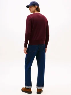 Tommy Hilfiger Red Crew Neck Jumper With Cashmere