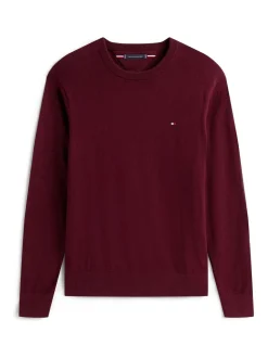 Tommy Hilfiger Red Crew Neck Jumper With Cashmere