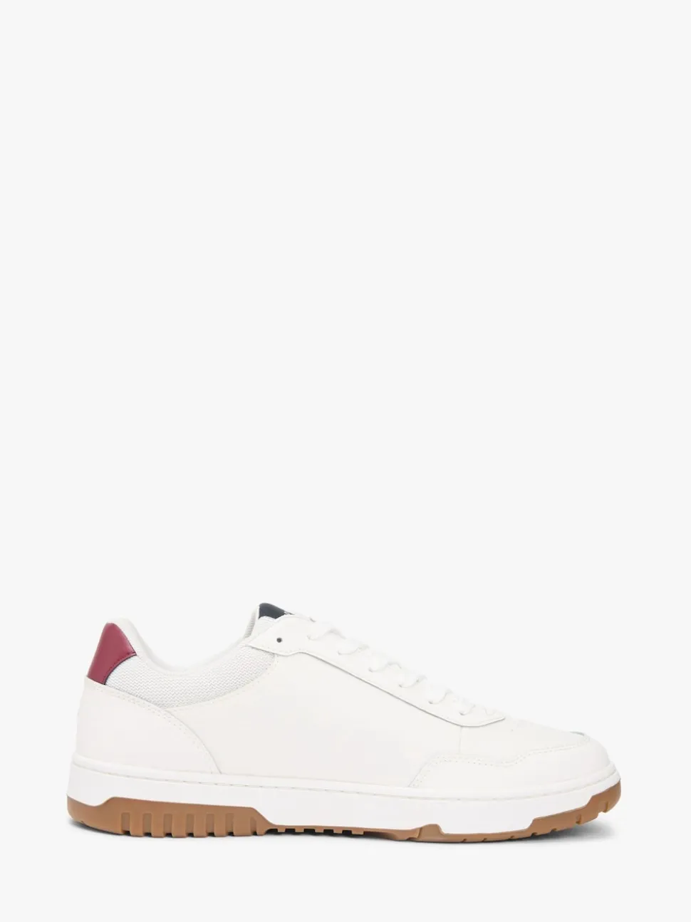 Tommy Hilfiger Red Lightweight With Leather Basketball Trainers