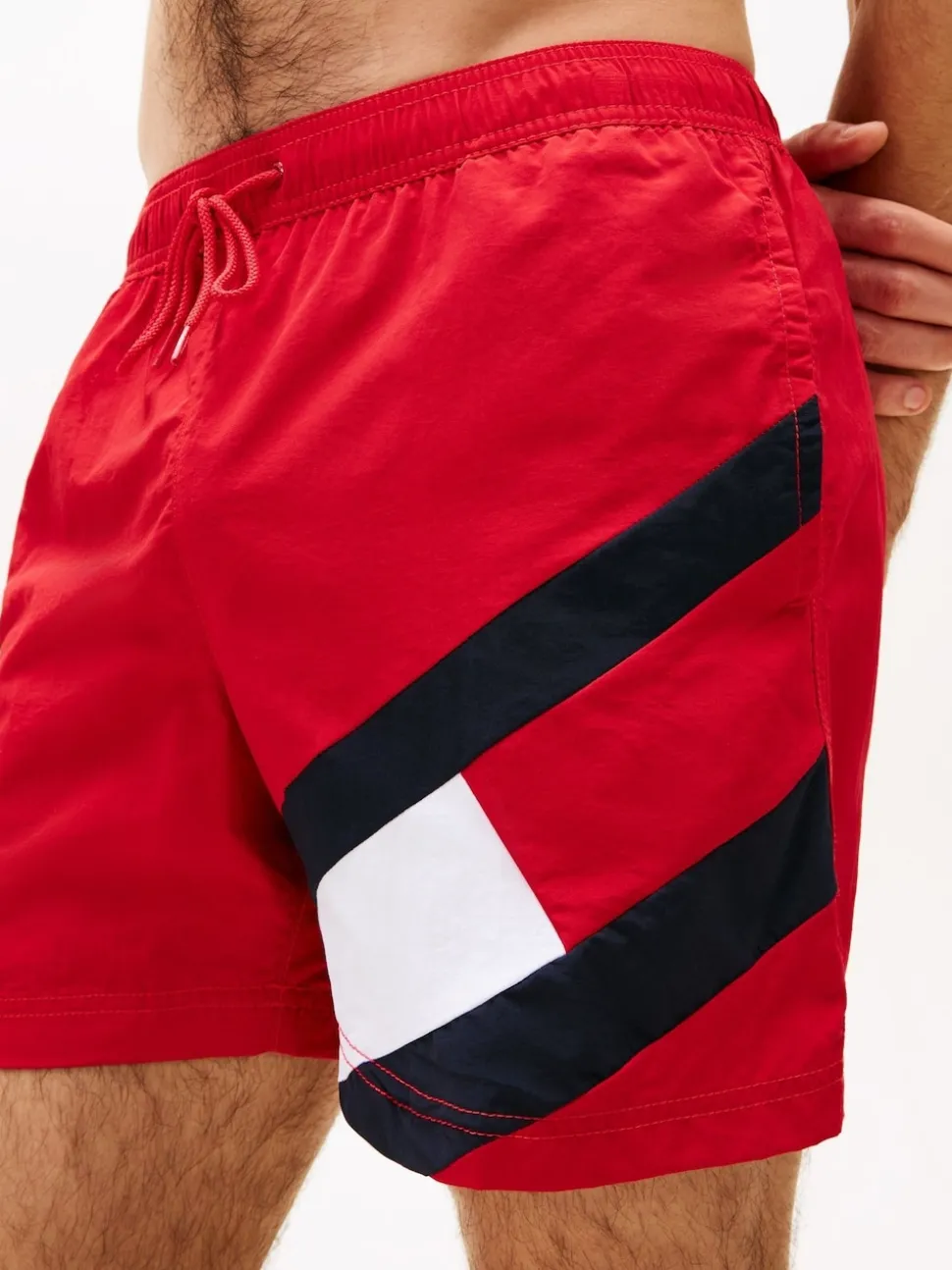 Tommy Hilfiger Red Medium Long Drawstring Shorts