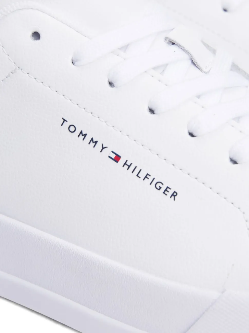 Tommy Hilfiger White Court Essential Leather Trainers