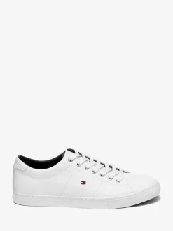Tommy Hilfiger White Essential Leather Detail Trainers