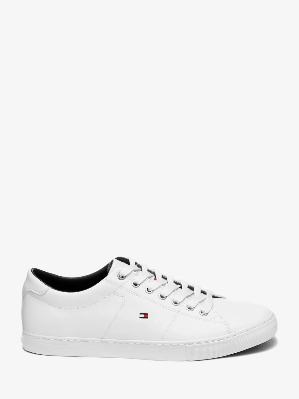 Tommy Hilfiger White Essential Leather Detail Trainers