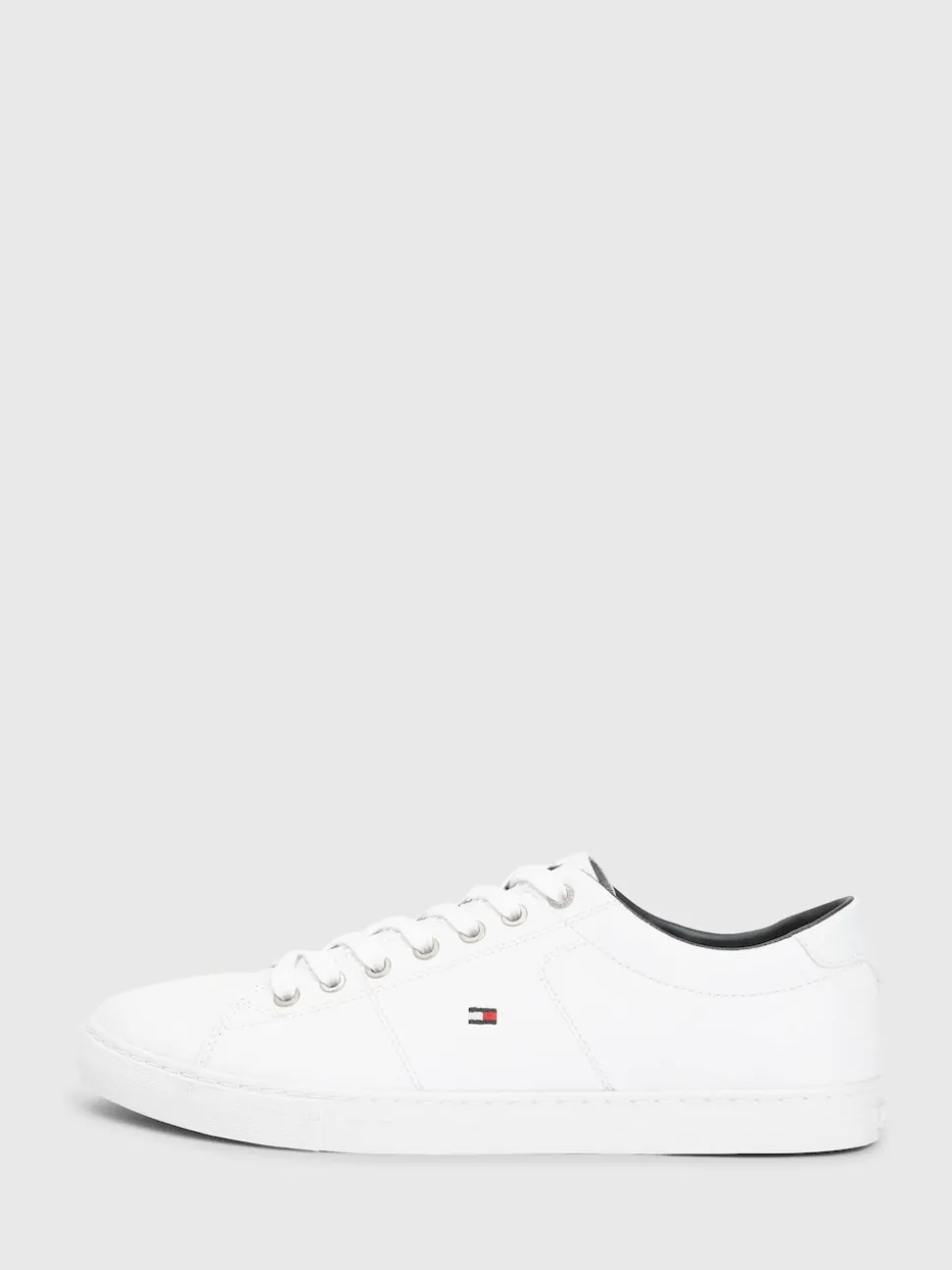 Tommy Hilfiger White Essential Leather Detail Trainers