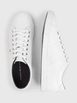 Tommy Hilfiger White Essential Leather Detail Trainers