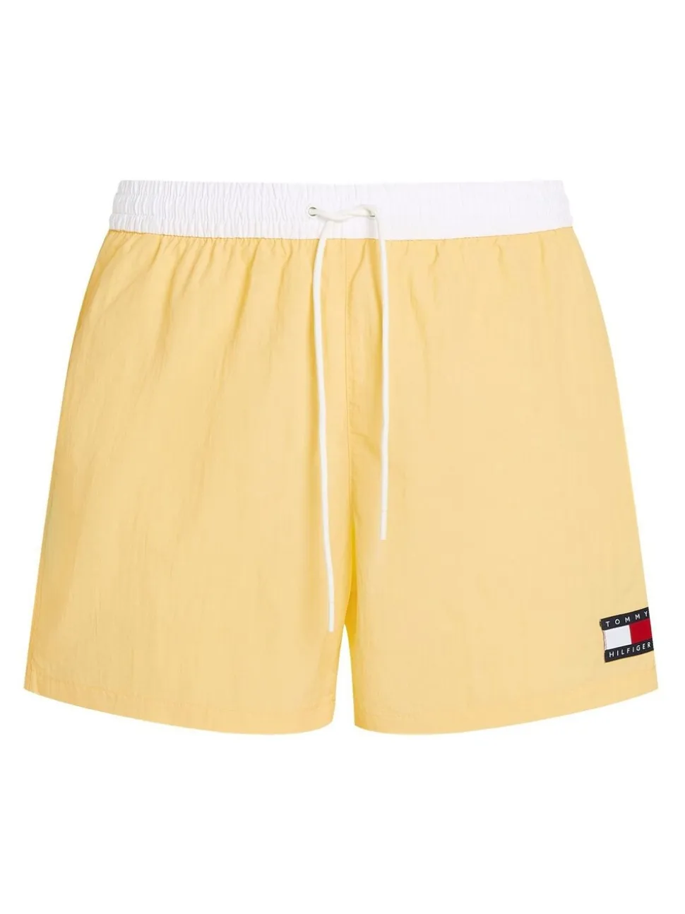 Tommy Hilfiger Yellow Medium Length Drawstring Swim Trunks