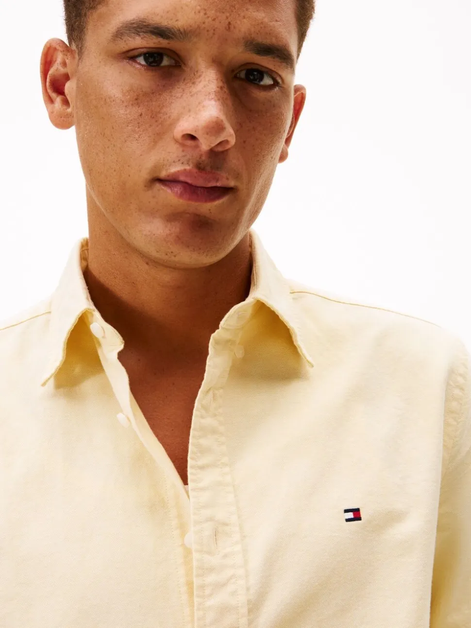 Tommy Hilfiger Yellow Regular Fit Oxford Shirt