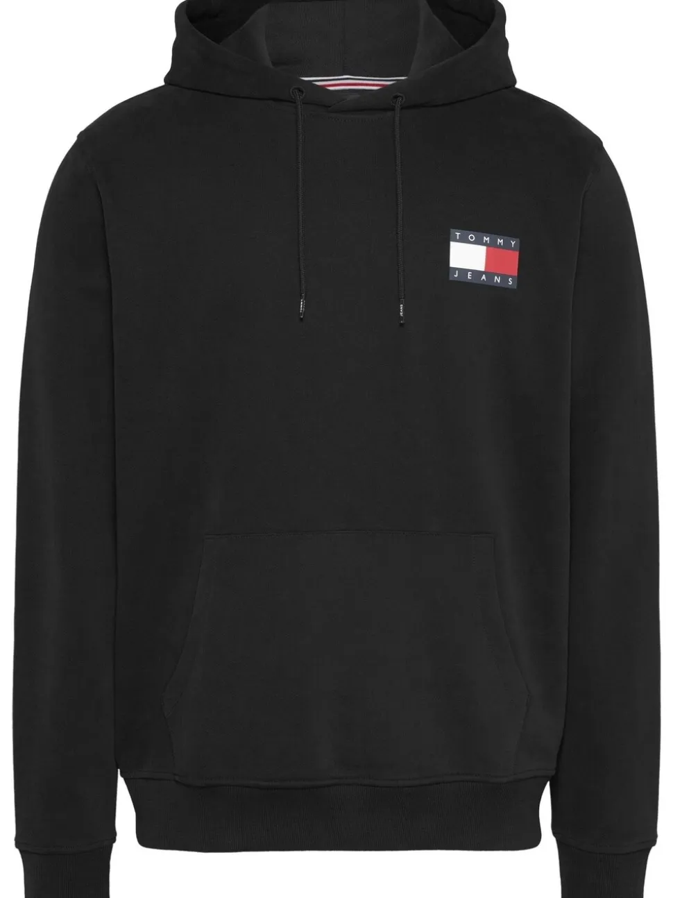 Tommy Jeans Black Essential Flag Hoodies