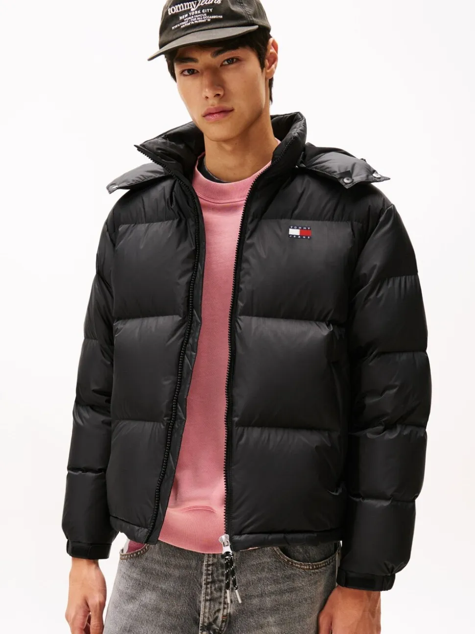 Tommy Jeans Black Water Repellent Ripstop Alaska Puffer Jacket
