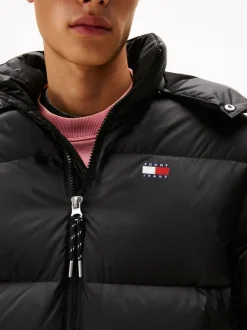 Tommy Jeans Black Water Repellent Ripstop Alaska Puffer Jacket