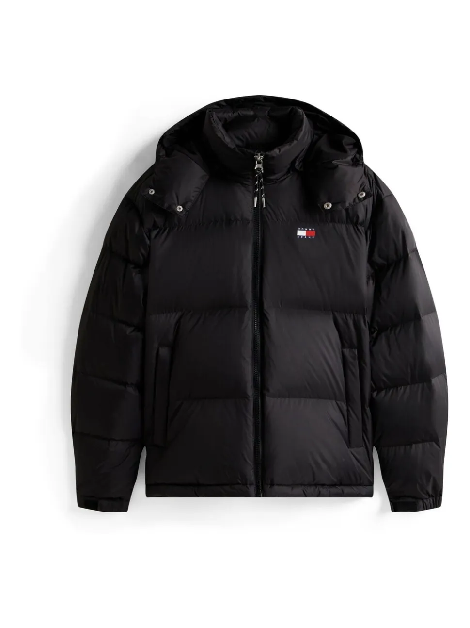 Tommy Jeans Black Water Repellent Ripstop Alaska Puffer Jacket