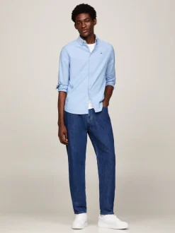 Tommy Jeans Light Blue Slim Stretch Oxford Shirt